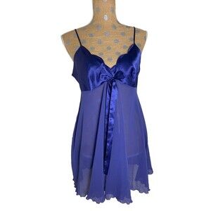 Y2K Victorias Secret Sheer Lace Babydoll Slip Dress Coquette M Fairycore Romanti
